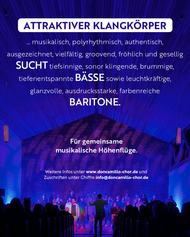 don camillo chor sucht baritone und bässe